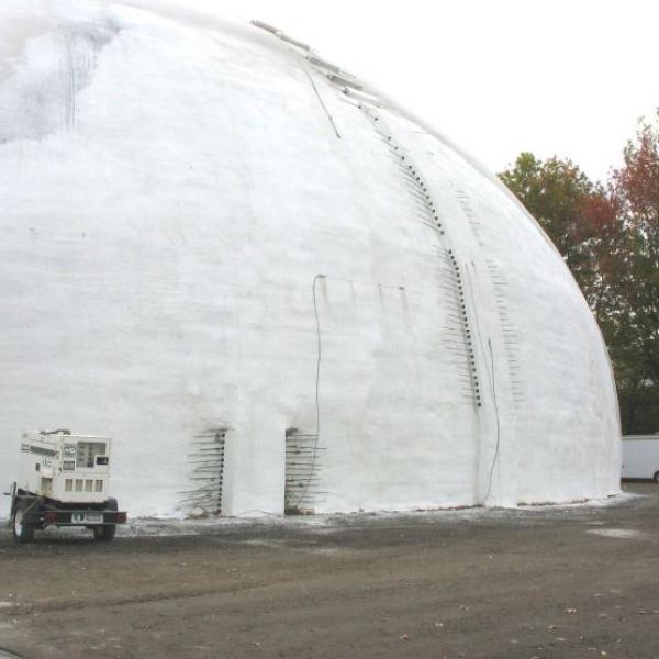 Ard-Gerilimli Betonarme Kubbe Tuz Deposu, Akron, OH, ABD